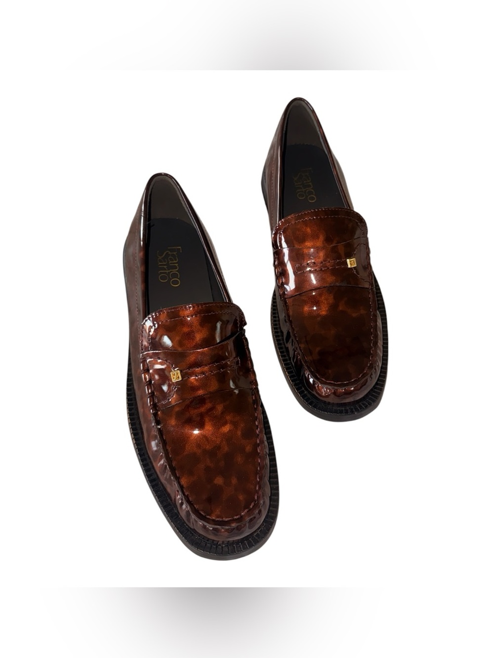 NEW Franco Sarto $130 Yulisa Loafer Color: Tortoise Patent Leather SZ-10M - Picture 10 of 12